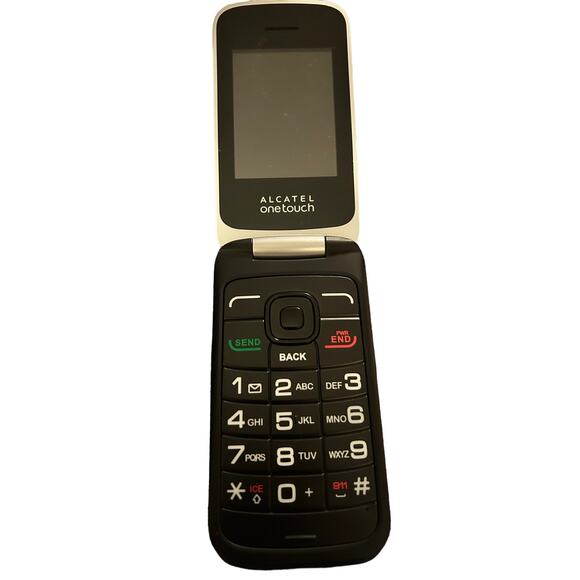 Alcatel One Touch 2017B Flip Phone Black Silver - Picture 3 of 5